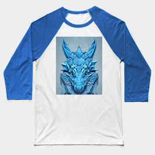 Blue Crystal Dragon Baseball T-Shirt